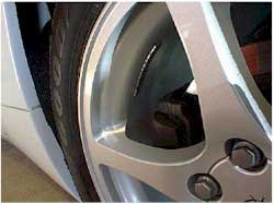 Corvette stick-on wheel weights