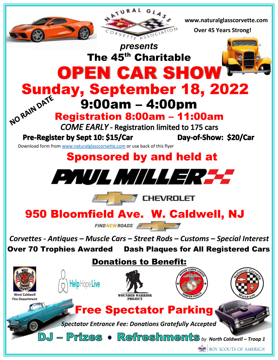 45th Annual Charitable Open Car Show Flyer